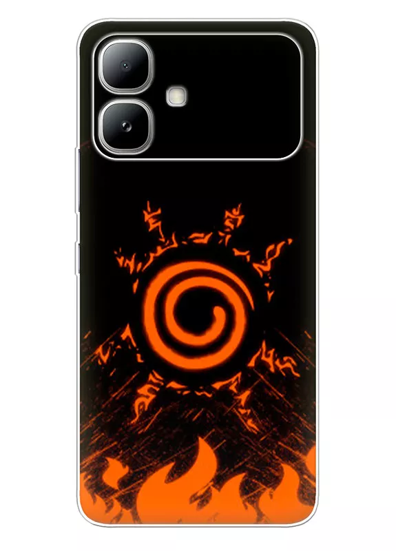 Infinix Smart 20 чехол из силикона - Спираль Наруто