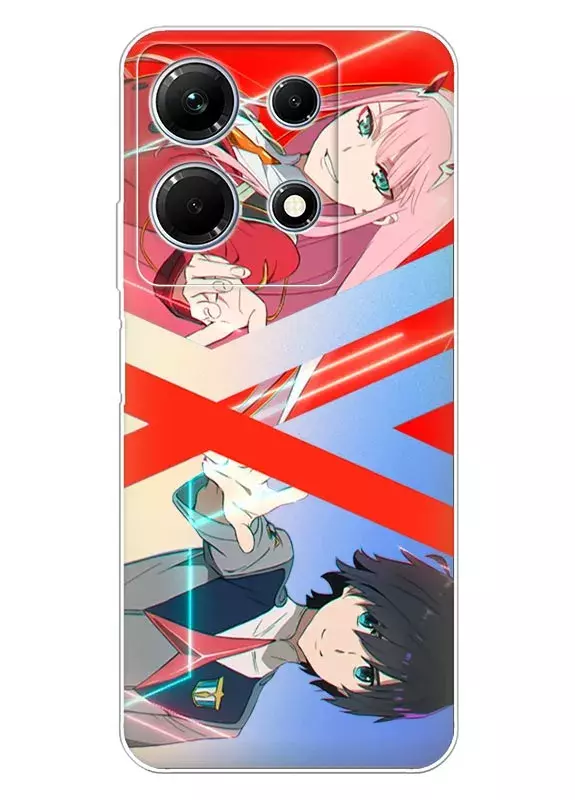 Infinix Note 30 чехол силиконовый - Darling Franxx Код 002 и 016