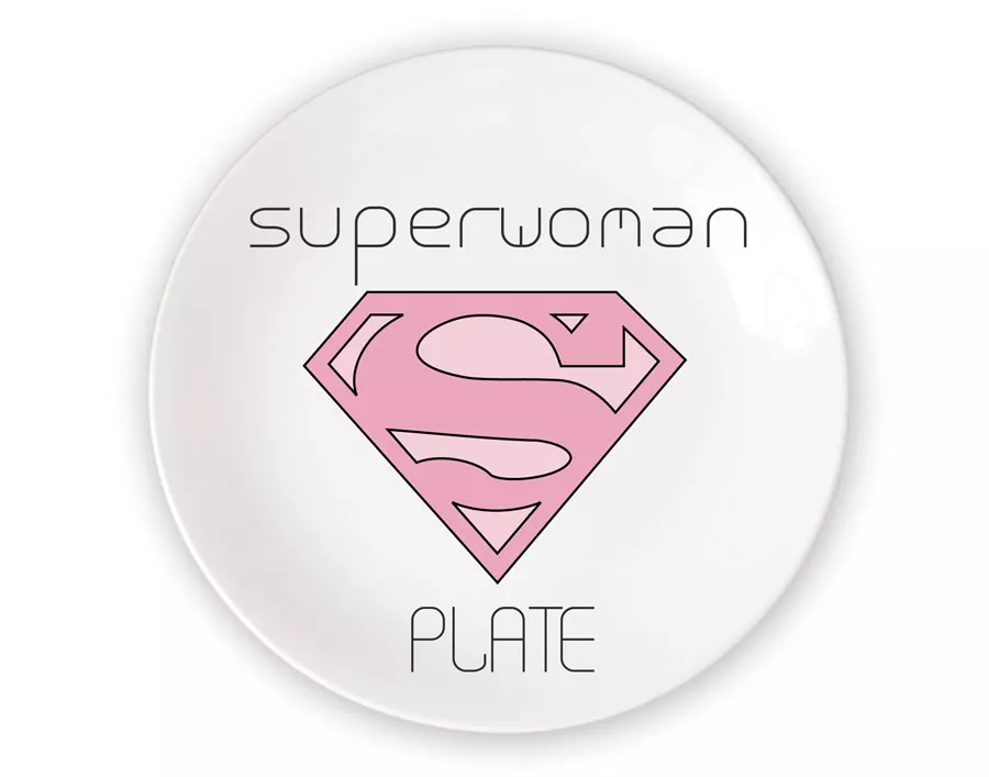 Тарелка с картинкой - Superwaman plate