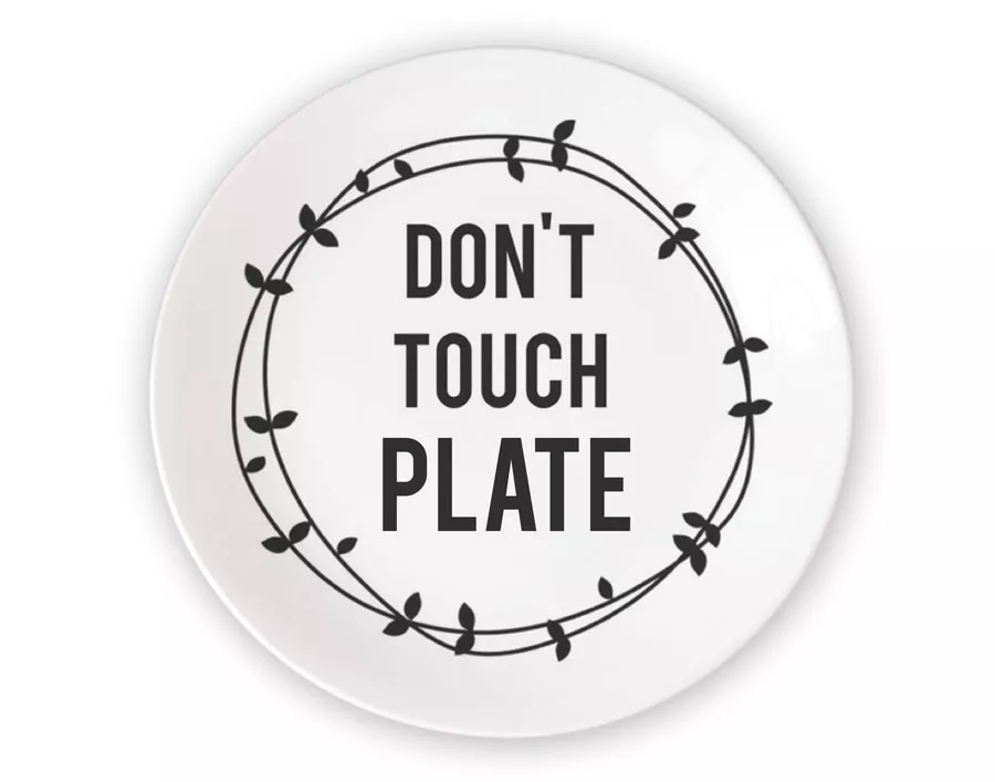 Тарелка с картинкой - Don't touch my plate