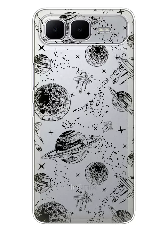 Космический чехол для Infinix Smart 10 Plus с рисунком космоса