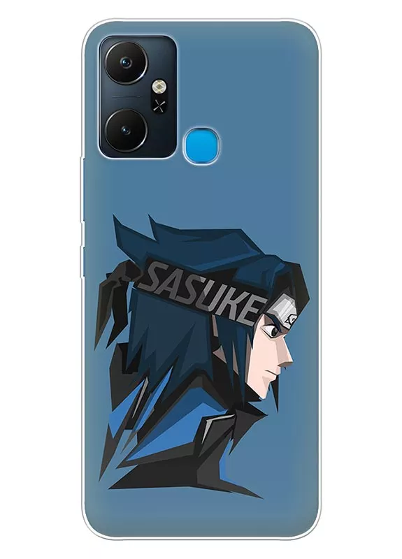 Infinix Smart 6 Plus чехол Лого Саске Учиха силиконовый, аниме