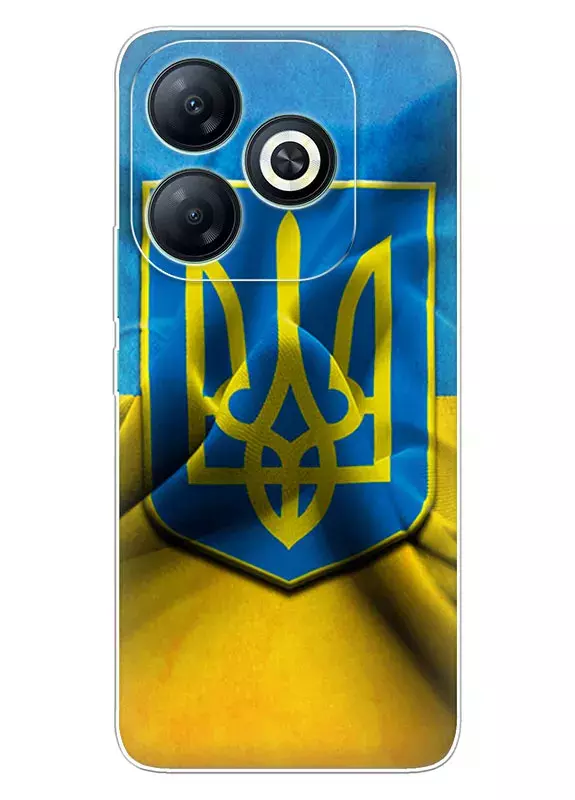 Infinix Smart 8 чехол с печатью флага и герба Украины
