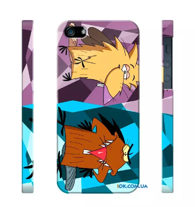Индивидуальный дизайн чехла для iPhone 5/5S - Злюки бобры