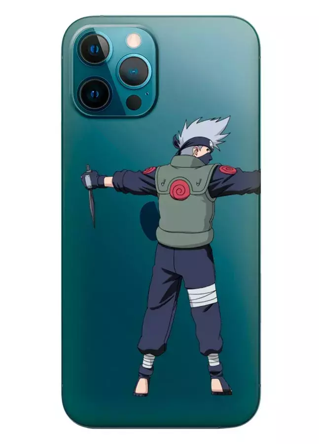 Бампер для iPhone 12 Pro Max из прозрачного силикона - Naruto Какаси Хатакэ