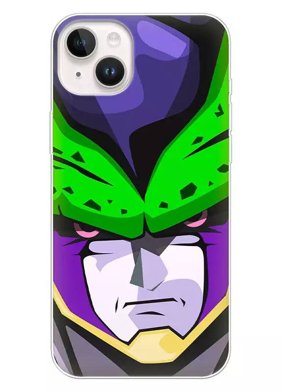 Чехол для iPhone 14 Plus - Жемчуг дракона Драгонболл Dragon Ball лицо Селла крупным планом