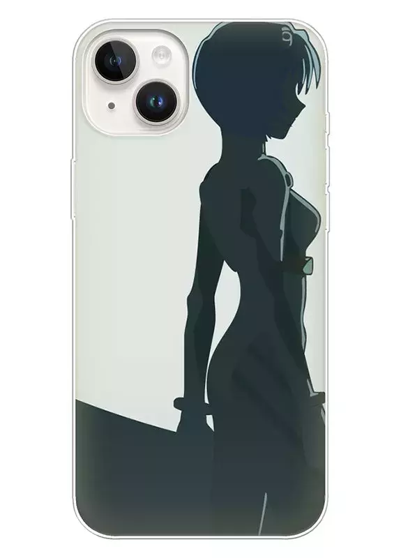 Чехол для iPhone 14 Plus - Евангелион Evangelion Аска Лэнгли Сорью в тени наблюдает 