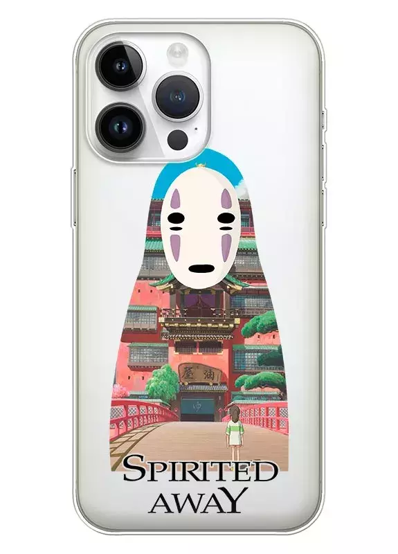 Бампер для Айфон 15 Плюс из прозрачного силикона - Spirited Away Унесенные призраками