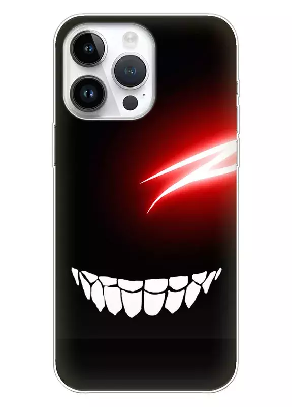 iPhone 15 Pro чехол - Берсерк, Бэрусэруку, Berserk, Beruseruku - улыбка крупным планом
