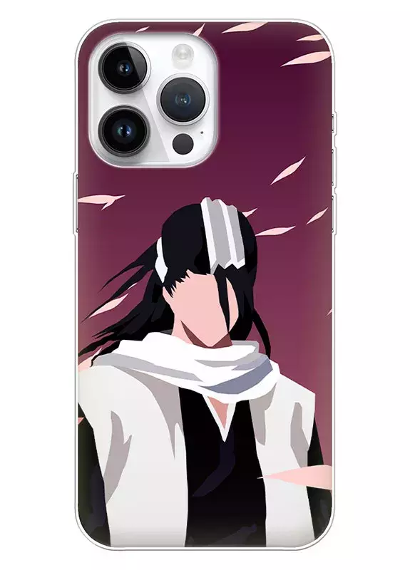 iPhone 15 Pro Max чехол - Блич Bleach Бякуя Кучики вектор-арт
