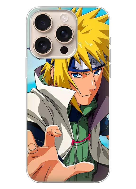 Айфон 16 Про чехол - Naruto and Boruto, атака Минато Намикадзэ крупным планом