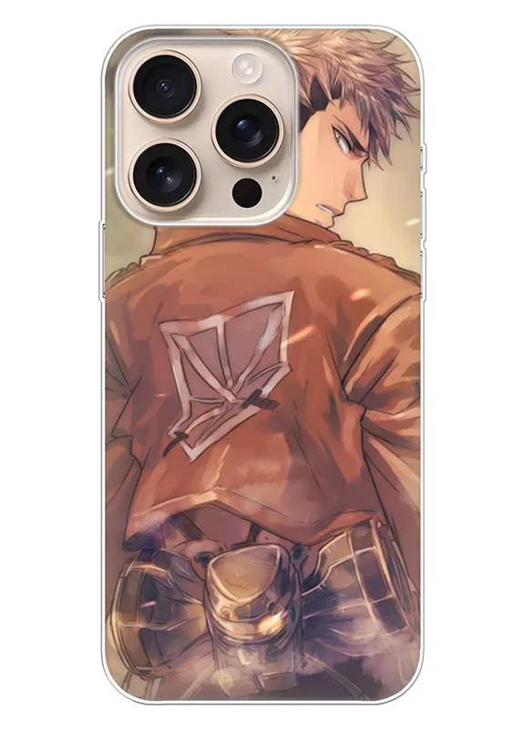 iPhone 16 Pro чехол - Атака на титанов Attack on Titan Жан Кирштайн крупным планом