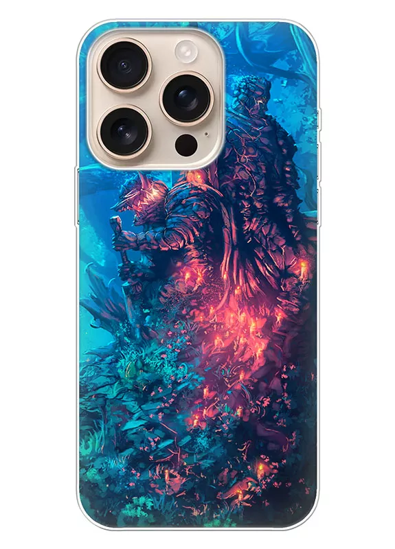 iPhone 16 Pro чехол - Берсерк Бэрусэруку Berserk Beruseruku памятник героям в лесу
