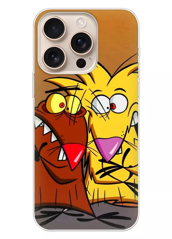 iPhone 16 Pro чехол The Angry Beavers Крутые Бобры Злюки Бобры упоротые Даггетт Бивер и Норберт Фостер Бивер