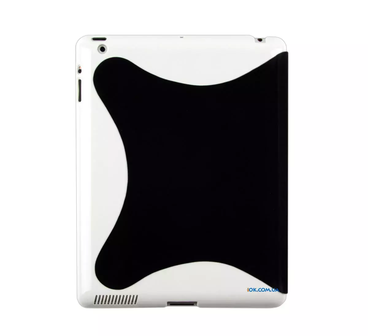 Полиуретановый чехол со Smart Cover для iPad 2/3/4, белый с черным