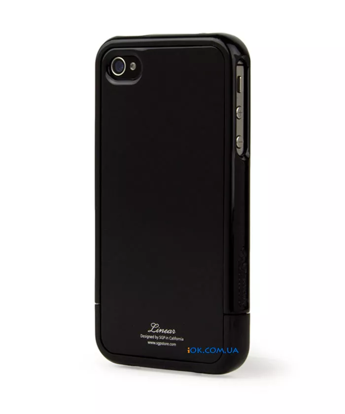 Чехол SGP Linear Color для iPhone 4/4S, черный