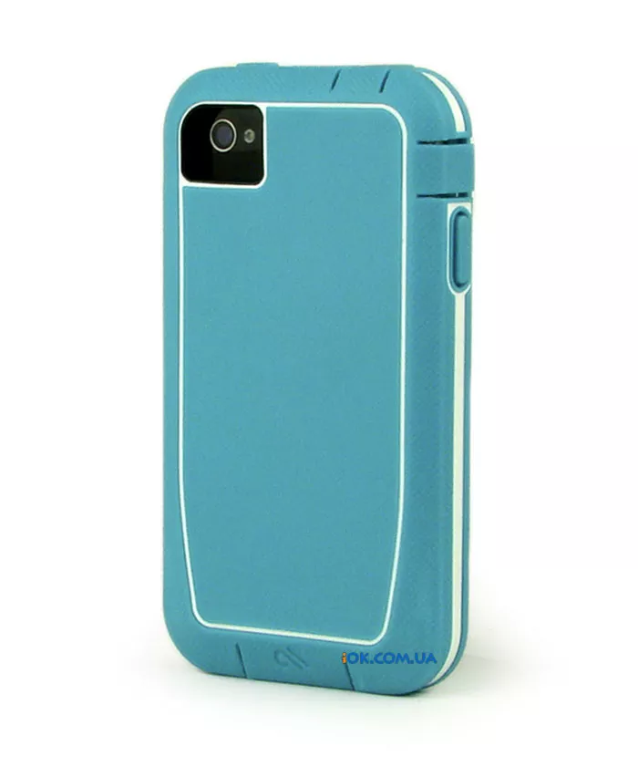 Резиновый чехол Case Mate Phantom на iPhone 4/4S, голубой