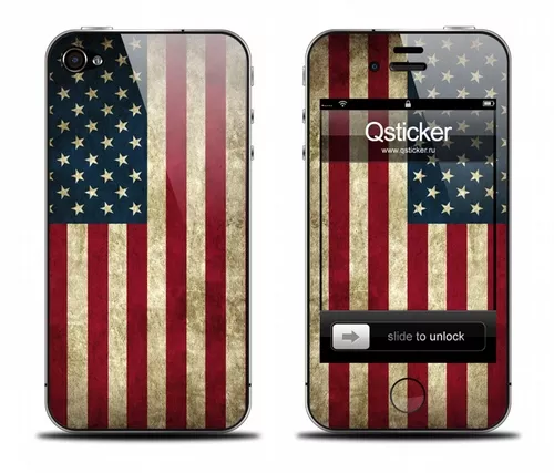 Винил Qstcker на iPhone 4S - флаг США