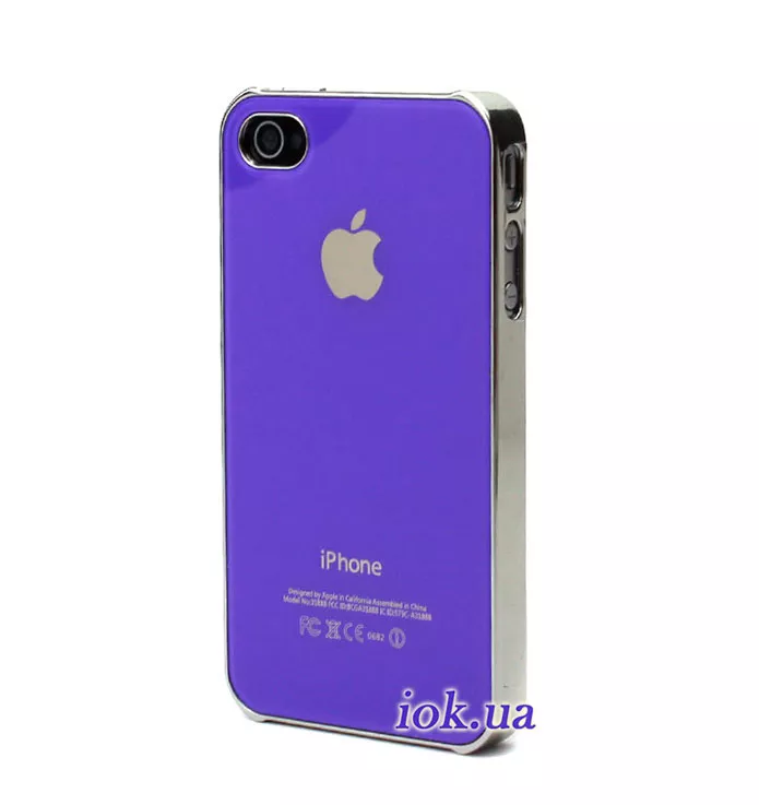 Чехол для iPhone 4/4S, зеркальный, фиолетовый