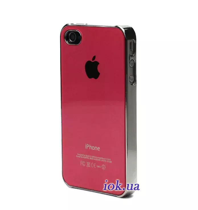 Чехол для iPhone 4/4S, зеркальный, розовый