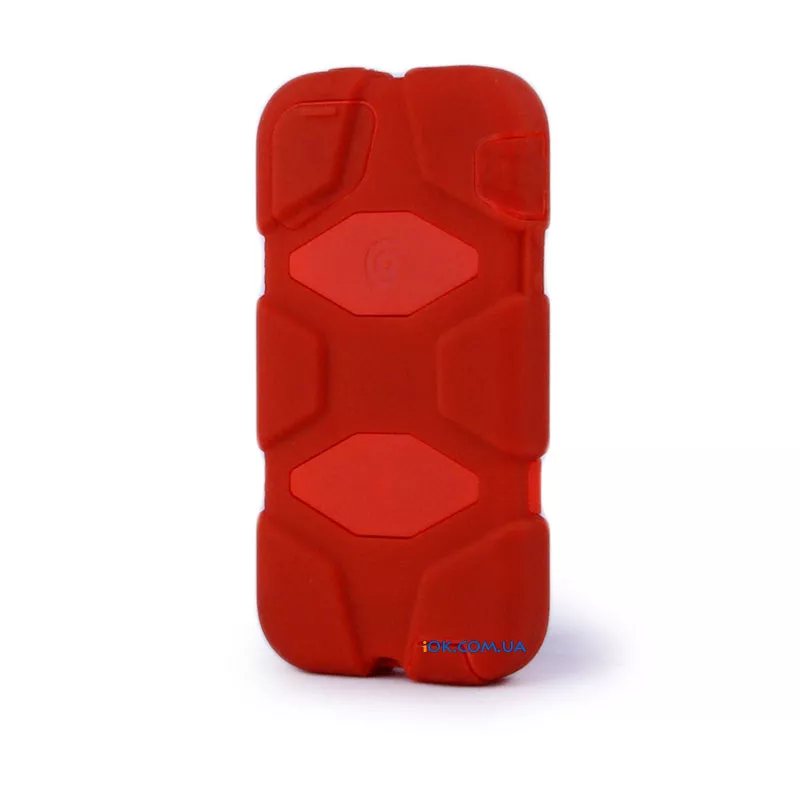 Резиновый противоударный чехол Griffin Survivor на iPhone 5, красный