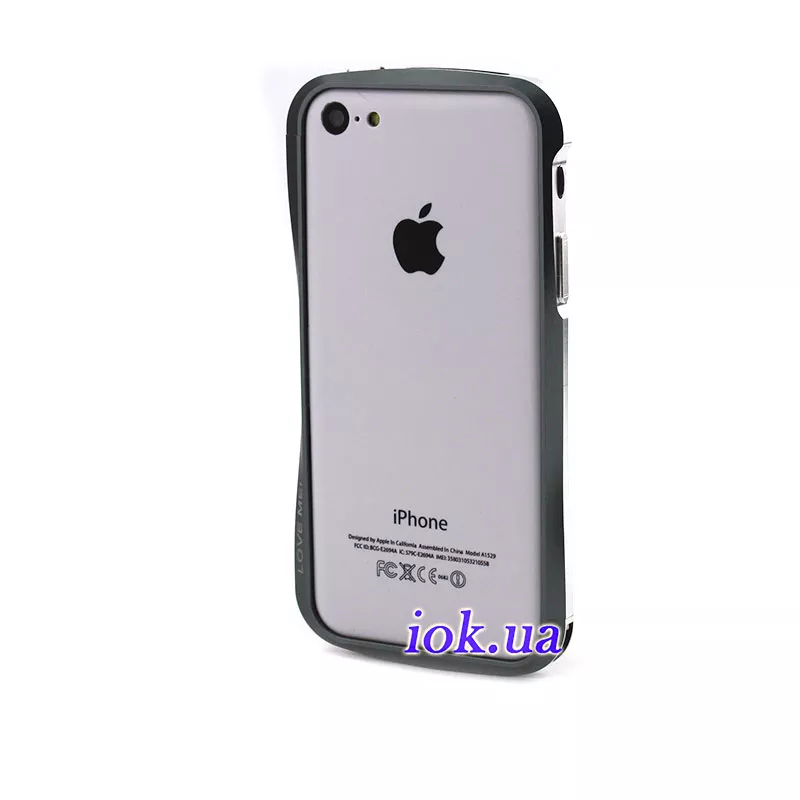 Алюминиевый бампер для iPhone 5C - LoveMei, графитовый