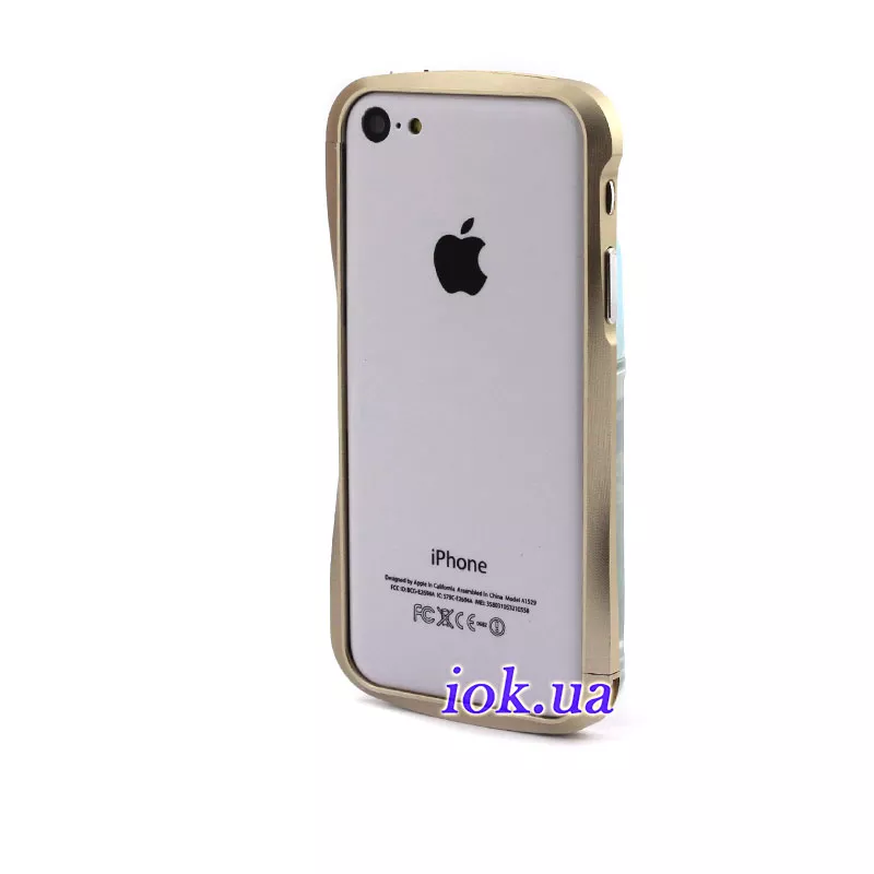 Алюминиевый бампер для iPhone 5C - LoveMei, золотой