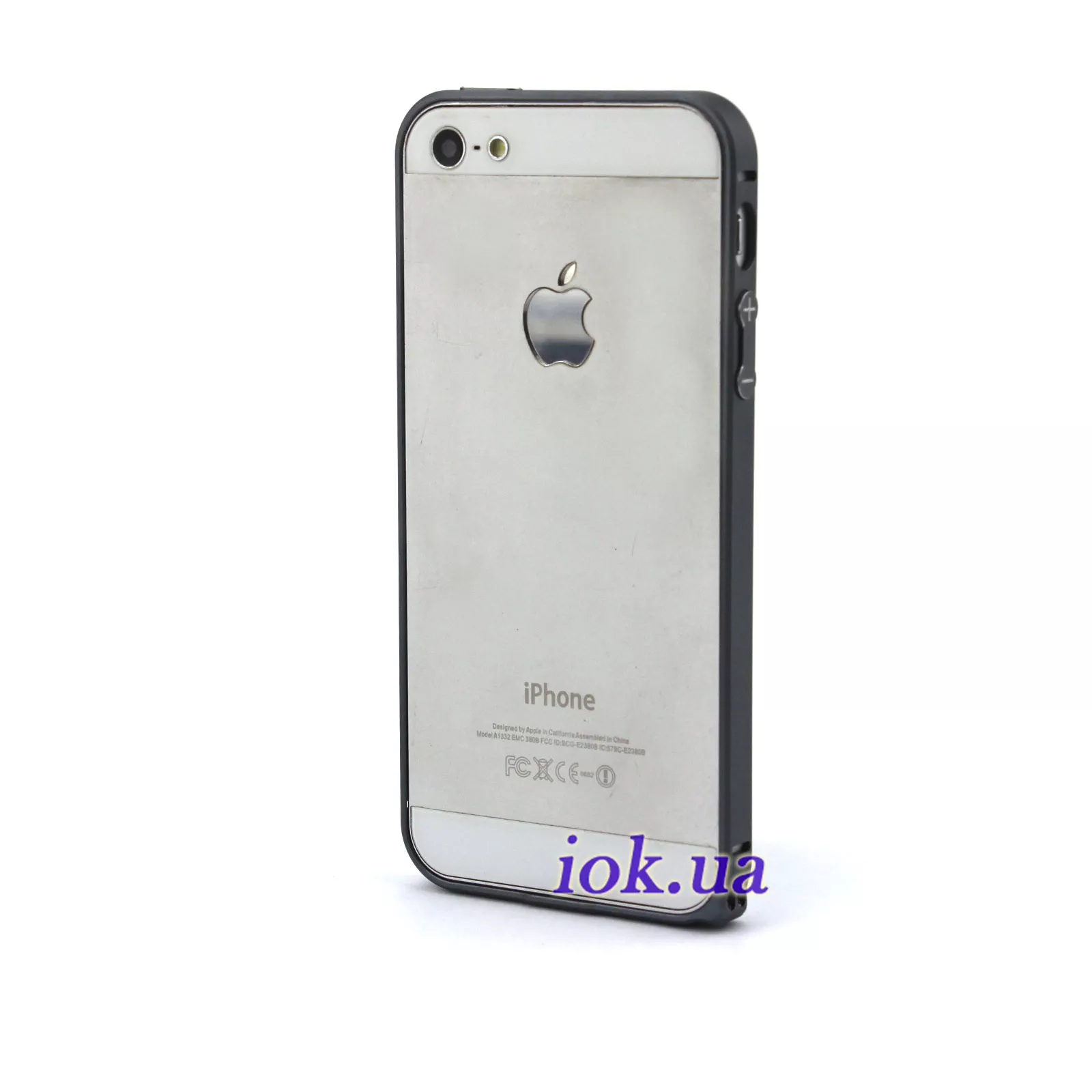 Тонкий алюминиевый бампер на iPhone 5/5S - Crossline, графитовый