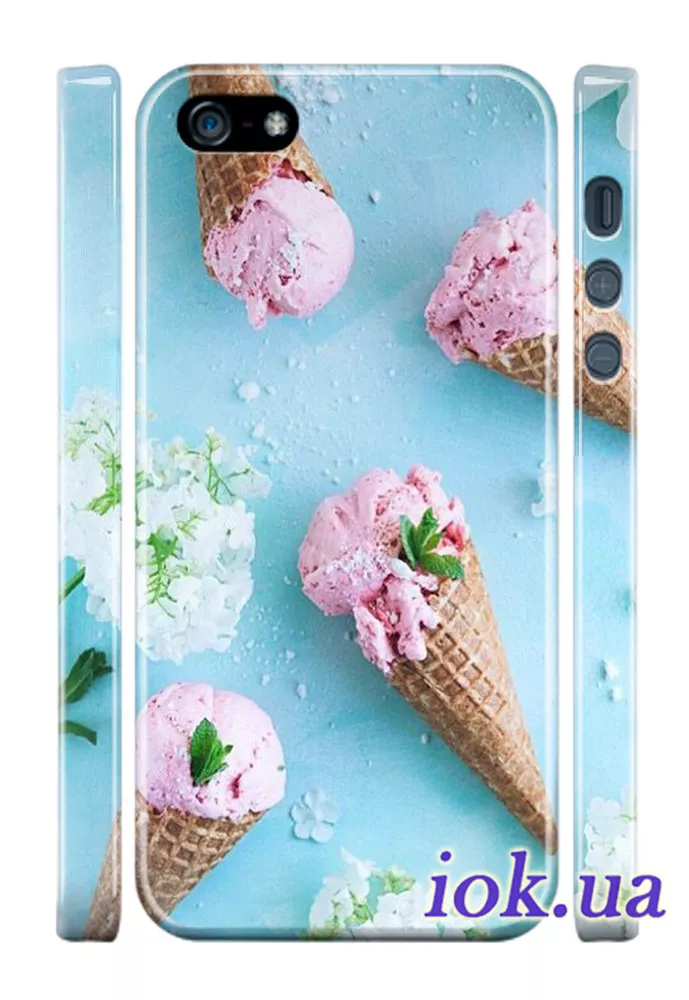 Чехол на iPhone 5/5S - Нежное мороженное 