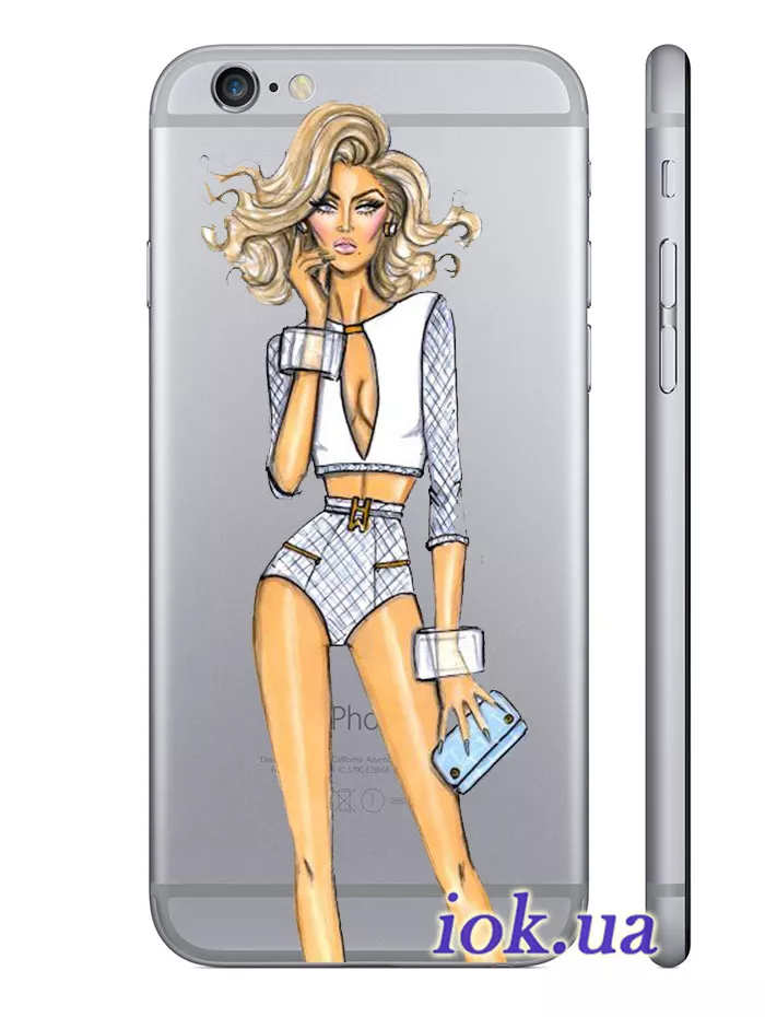 Прозрачный чехол для iPhone 6/6S - Девушка мечты