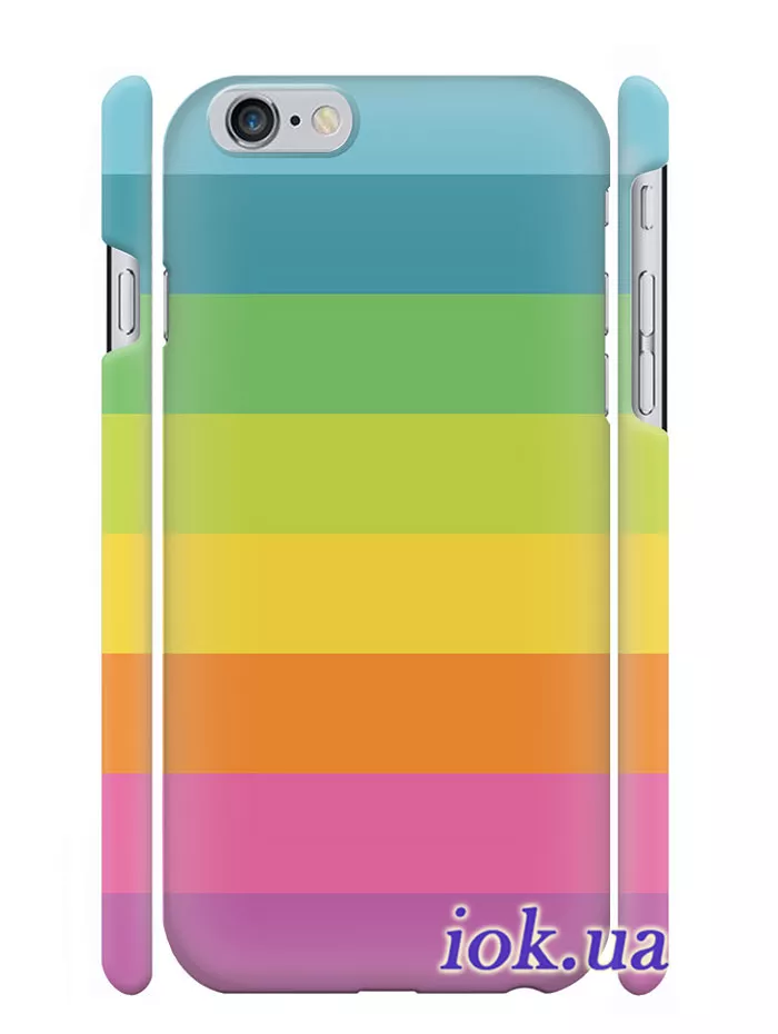 Цветной чехол в полоску для iPhone 6/6S Plus