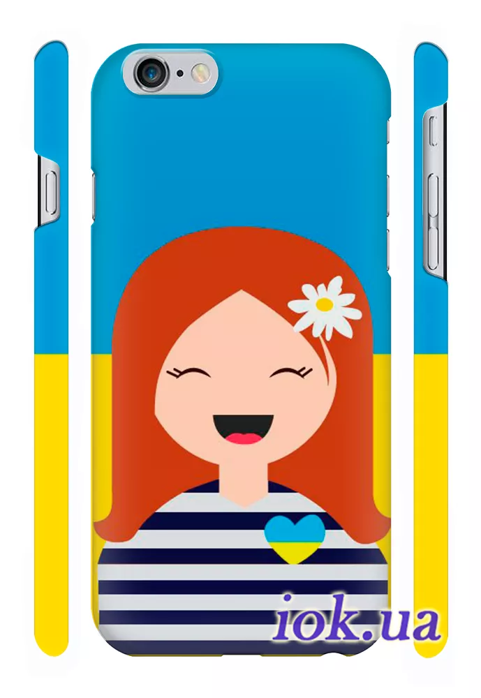 Чехол на iPhone 6 Plus - Счастливая Украинка