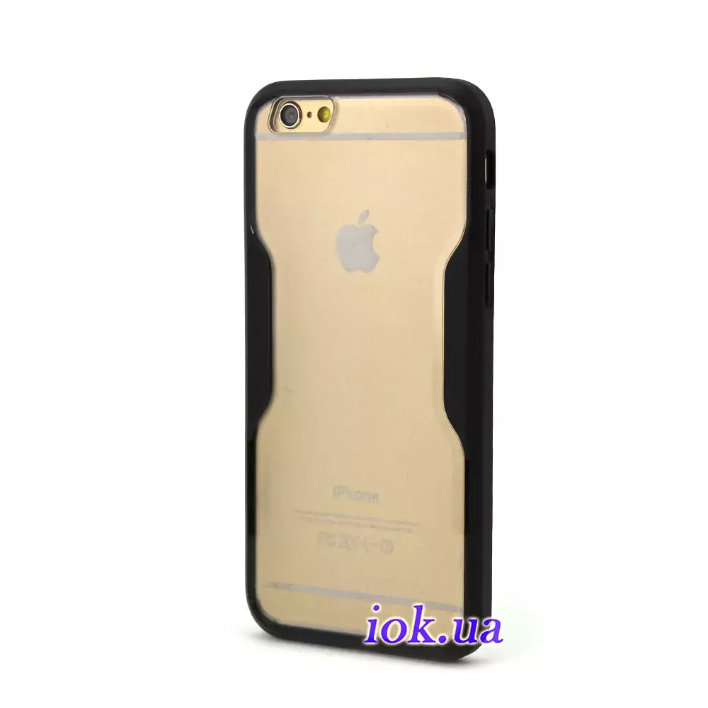 Прозрачный чехол для iPhone 6, силиконовый, черный