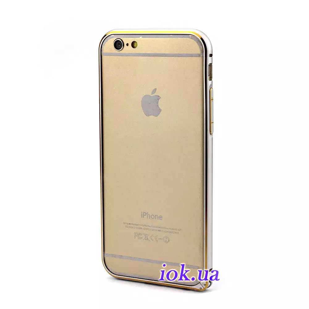 Алюминиевый тонкий бампер для iPhone 6, серебро и золото