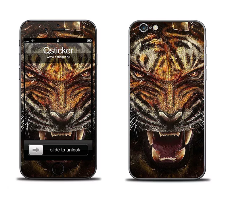 Наклейка на iPhone 6 - Tiger