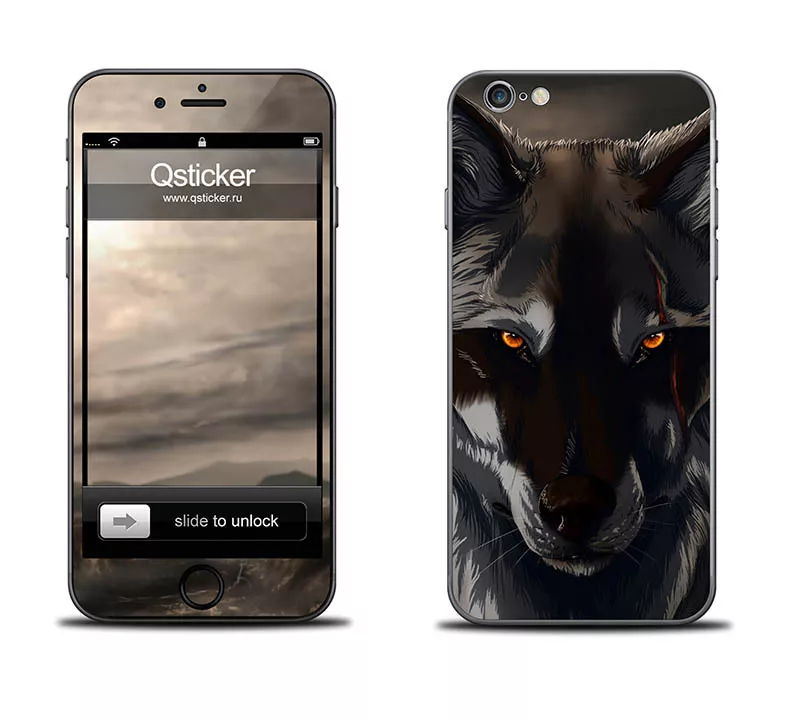Наклейка на iPhone 6 - Wolf