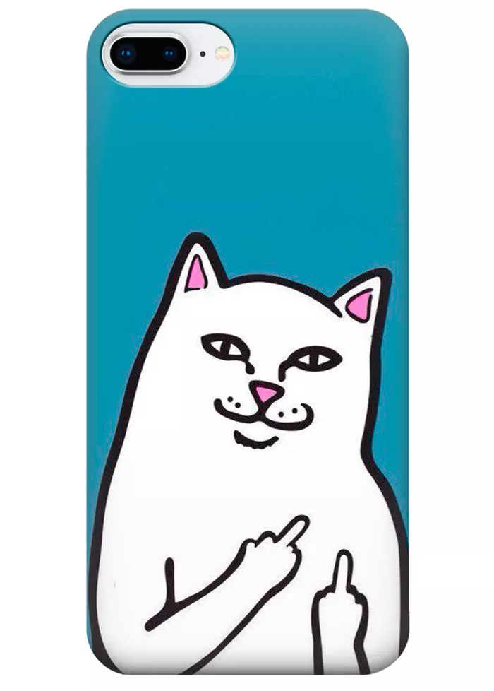 Чехол для iPhone 8 Plus - Кот с факами