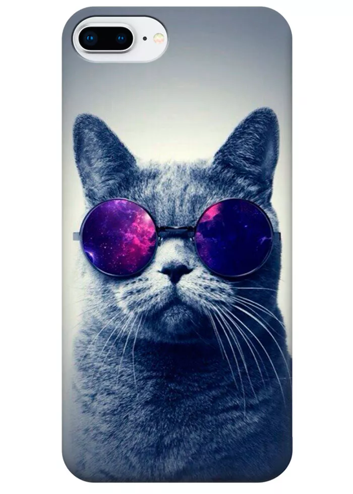 Чехол для iPhone 8 Plus - Кот в очках