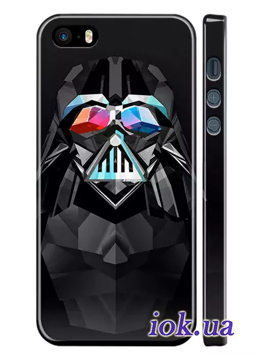 Чехол для iPhone SE - Darth Vader Lowpoly