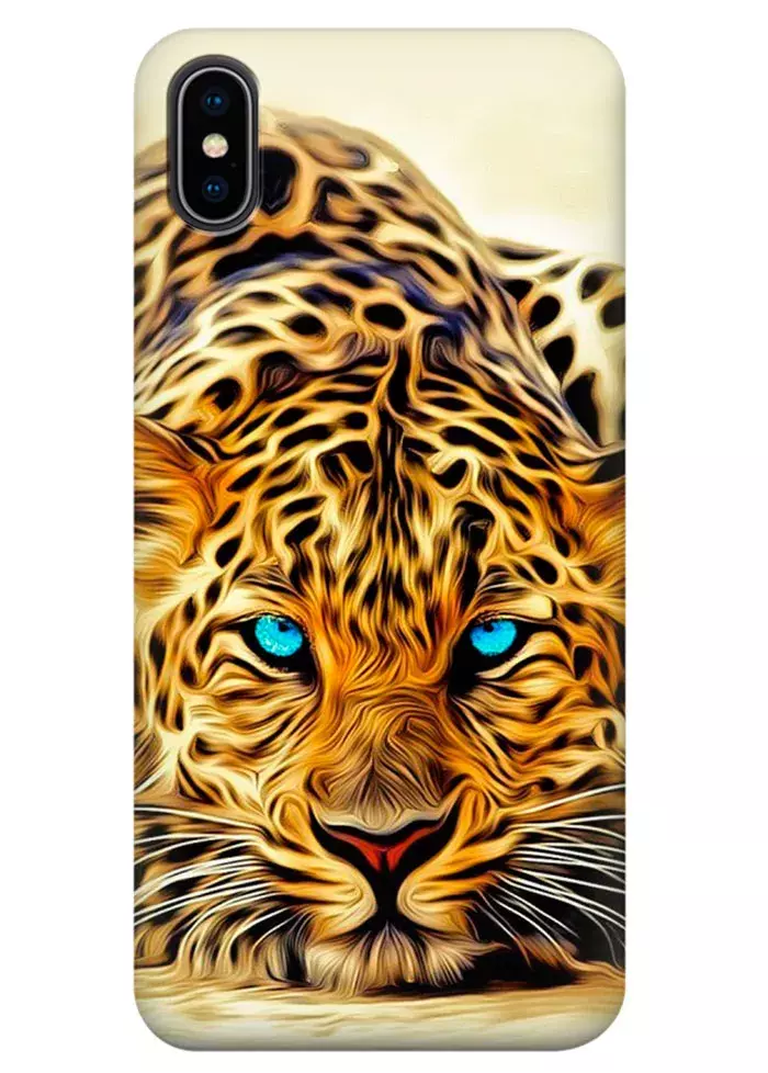 Чехол для iPhone X - Леопард