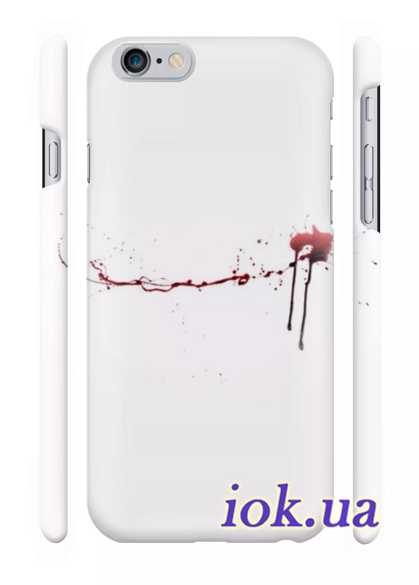 Белый чехол для iPhone 6/6S с кровавым пятном