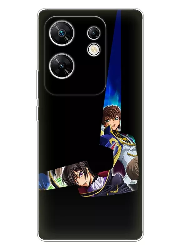 Бампер для Infinix Zero 30 из силикона - Code Geass Лелуш и Судзаку