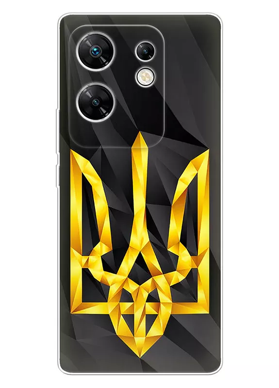 Чехол на Infinix Zero 30 с геометрическим гербом Украины