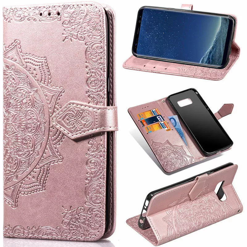 Кожаный чехол (книжка) Art Case с визитницей для Samsung G950 Galaxy S8, Розовый