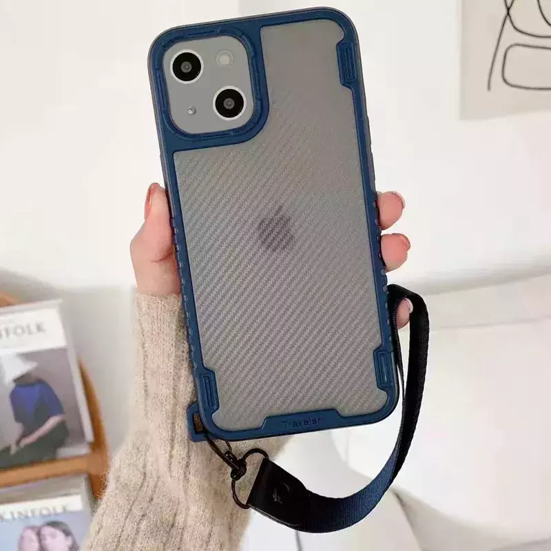 Чехол TPU+PC TRAVEL Carbon для Apple iPhone 13 mini (5.4"), Синий