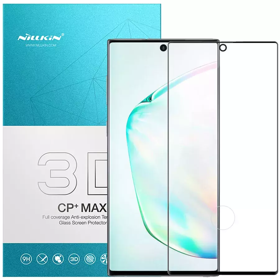 Защитное стекло Nillkin (CP+ max 3D) для Samsung Galaxy Note 10 Plus, Черный