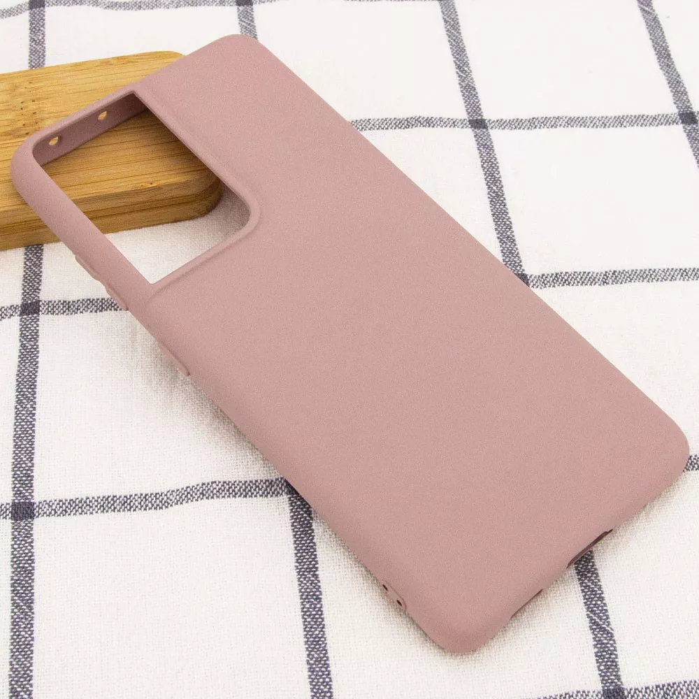Чехол Silicone Cover Full without Logo (A) для Samsung Galaxy S21 Ultra, Розовый / Pink Sand