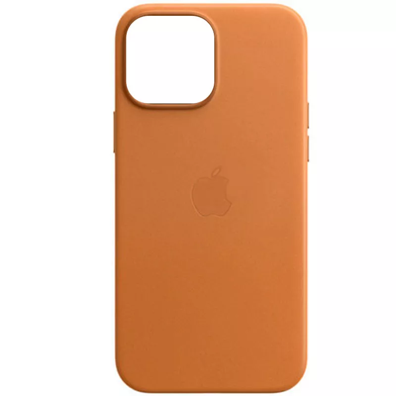 Кожаный чехол Leather Case (AAA) для Apple iPhone 13 mini (5.4"), Коричневый / Golden Brown