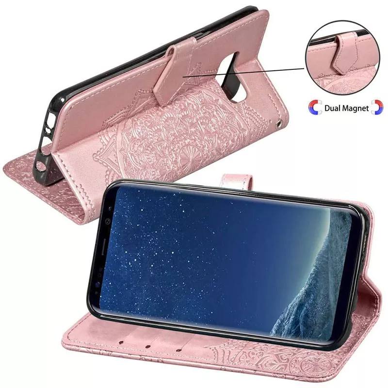 Кожаный чехол (книжка) Art Case с визитницей для Samsung G950 Galaxy S8, Розовый