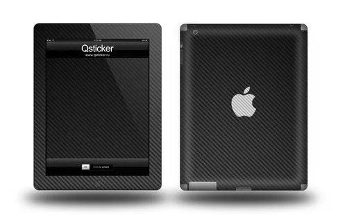 Черный карбон для iPad 3 от Qsticker